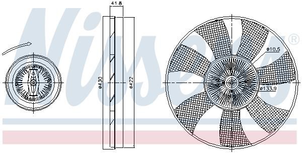 Nissens Clutch, radiator fan – price 482 PLN