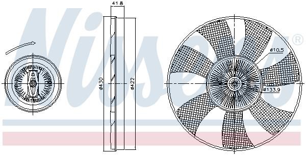 Nissens Clutch, radiator fan – price 496 PLN