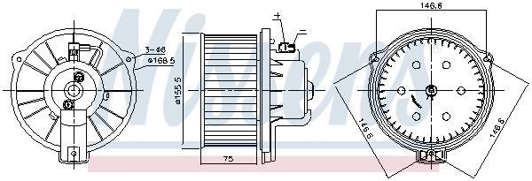 Nissens 87169 Fan assy - heater motor 87169