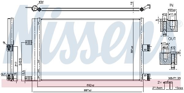 Aircon condenser Tesla: 941210 Nissens AC Condenser