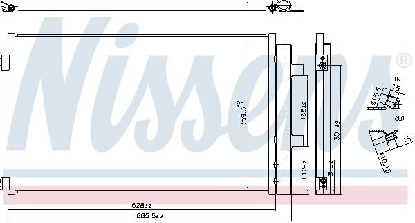 Aircon condenser Renault Koleos: 941284 Nissens AC Condenser