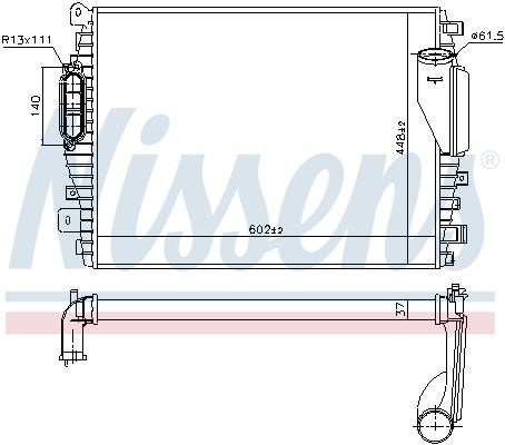 Nissens Intercooler, charger – price 2173 PLN