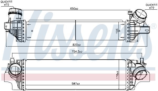 Nissens Engine cooling radiator – price 805 PLN