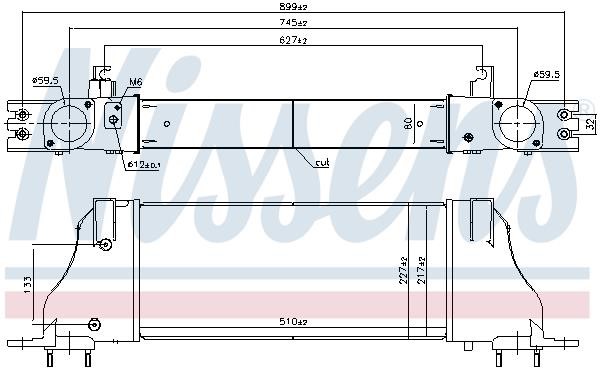 Intercooler, charger Nissens 961251