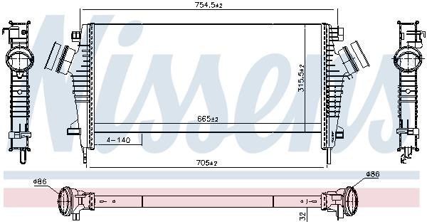 Nissens Intercooler, charger – price [object Object] PLN