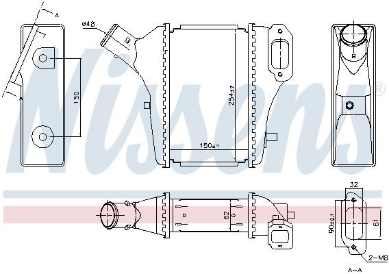 Nissens Intercooler, charger – price [object Object] PLN