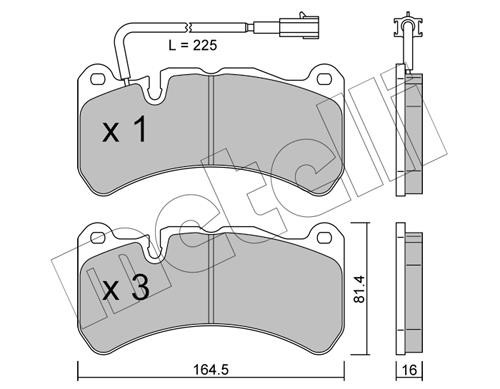 Metelli 22-1201-0 Brake Pad Set, disc brake 2212010