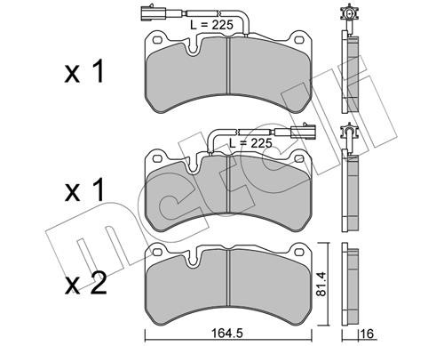 Metelli 22-1201-2 Brake Pad Set, disc brake 2212012
