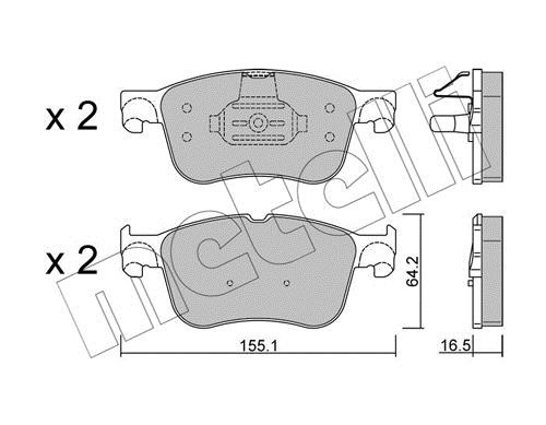 Metelli 22-1205-1 Brake Pad Set, disc brake 2212051