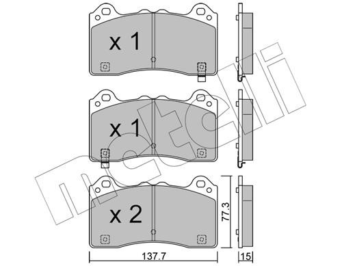 Metelli 22-1220-0 Brake Pad Set, disc brake 2212200