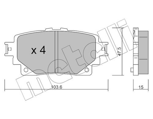 Metelli 22-1229-0 Brake Pad Set, disc brake 2212290