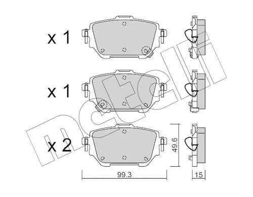 Metelli 22-1236-0 Brake Pad Set, disc brake 2212360