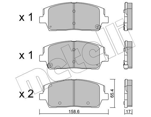 Metelli 22-1244-0 Brake Pad Set, disc brake 2212440