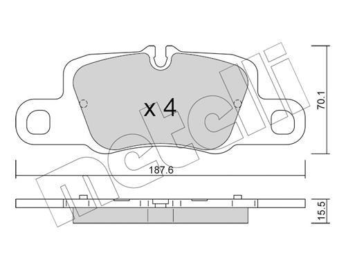 Metelli 22-1257-0 Brake Pad Set, disc brake 2212570
