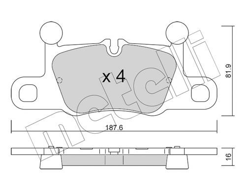 Metelli 22-1258-0 Brake Pad Set, disc brake 2212580