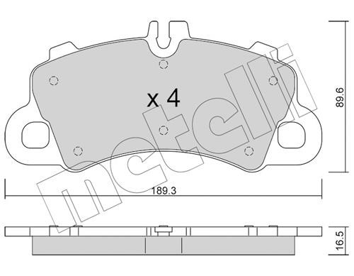 Metelli 22-1259-0 Brake Pad Set, disc brake 2212590