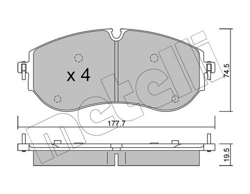 Metelli 22-1262-0 Brake Pad Set, disc brake 2212620