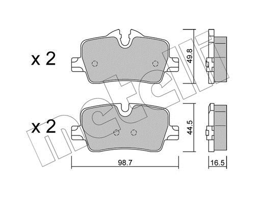 Metelli 22-1264-0 Brake Pad Set, disc brake 2212640