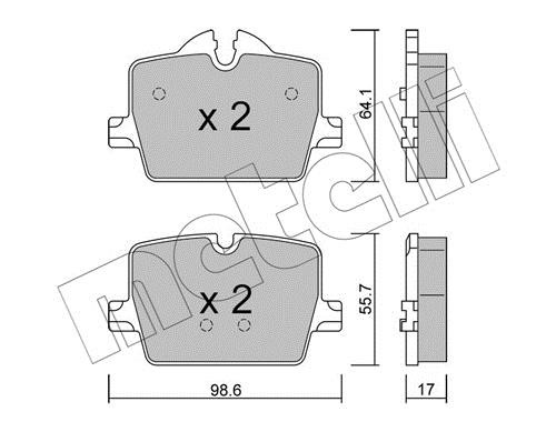 Metelli 22-1265-0 Brake Pad Set, disc brake 2212650