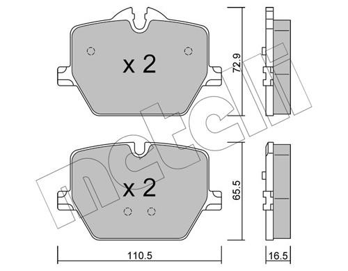 Metelli 22-1266-0 Brake Pad Set, disc brake 2212660