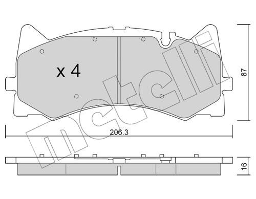 Metelli 22-1271-0 Brake Pad Set, disc brake 2212710