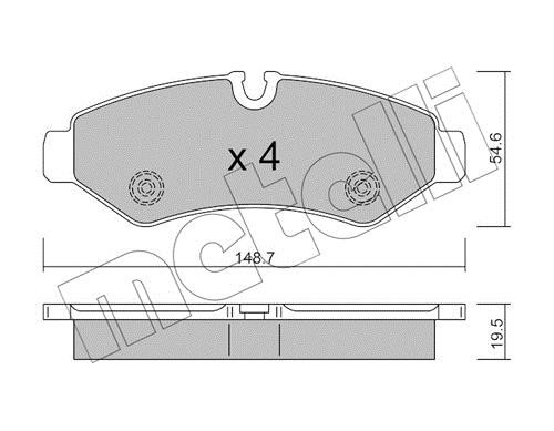 Metelli 22-1275-0 Brake Pad Set, disc brake 2212750