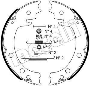 Metelli 53-0519K Parking brake shoes 530519K