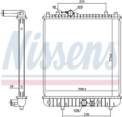 Nissens Engine cooling radiator – price 312 PLN
