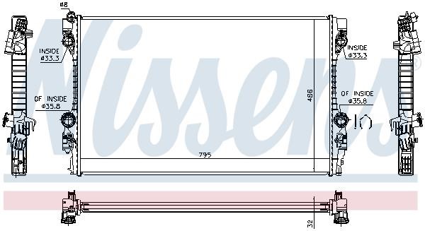 Nissens Engine cooling radiator – price 757 PLN