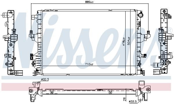 Nissens Engine cooling radiator – price 649 PLN