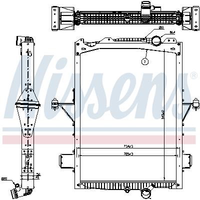 Oil cooler heat exchanger Volvo: 65624 Nissens Engine cooling radiator