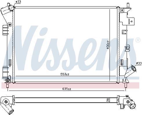 Nissens Engine cooling radiator – price 718 PLN