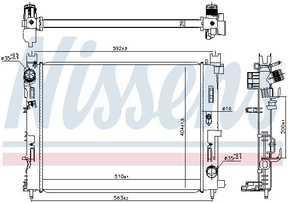 Nissens Engine cooling radiator – price 571 PLN