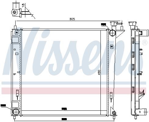 Nissens Radiator, engine cooling – price 620 PLN