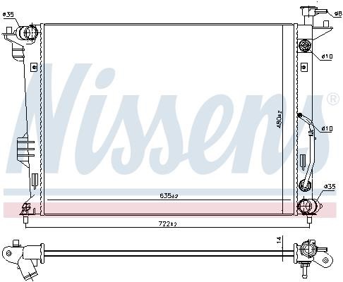 Nissens Radiator, engine cooling – price