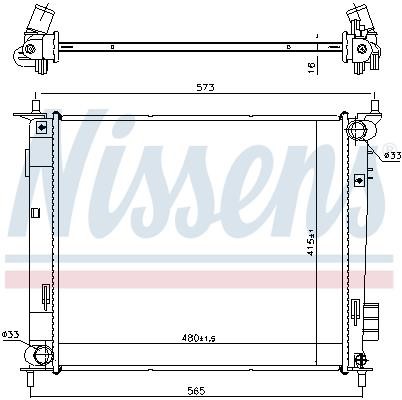 Nissens Engine cooling radiator – price 690 PLN