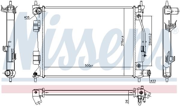 Nissens Engine cooling radiator – price 544 PLN