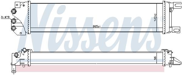 Nissens Engine cooling radiator – price 529 PLN