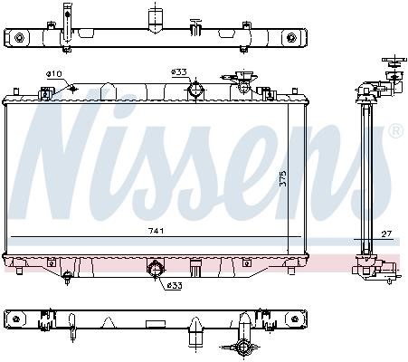 Nissens Radiator, engine cooling – price 584 PLN
