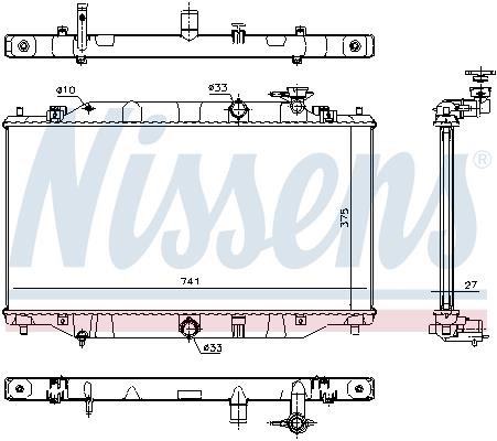 Nissens Engine cooling radiator – price 575 PLN