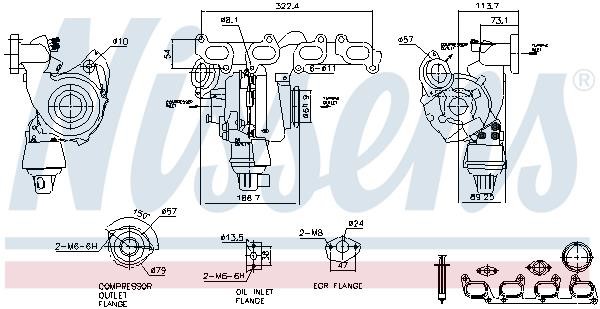 Turbocharger Nissens 93285