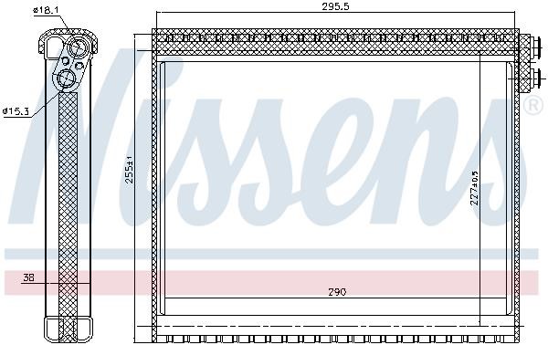 Nissens Air conditioner evaporator – price 657 PLN