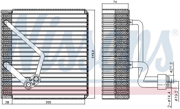 Nissens Air conditioner evaporator – price 335 PLN