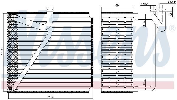 Nissens Air conditioner evaporator – price 332 PLN
