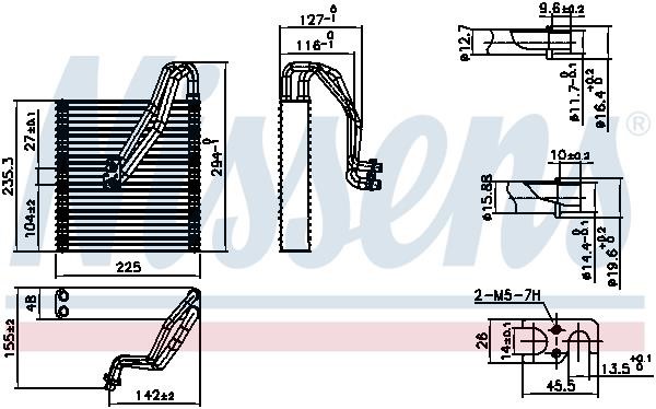 Nissens Air conditioner evaporator – price 362 PLN