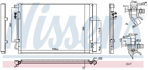 Nissens AC Condenser – price 535 PLN