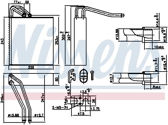 Nissens Air conditioner evaporator – price 360 PLN