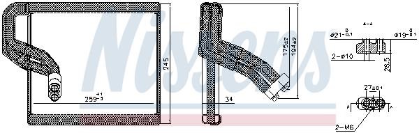 AC Evaporator Kia: 92416 Nissens Air conditioner evaporator