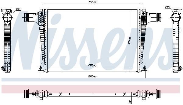 Nissens Intercooler, charger – price 547 PLN