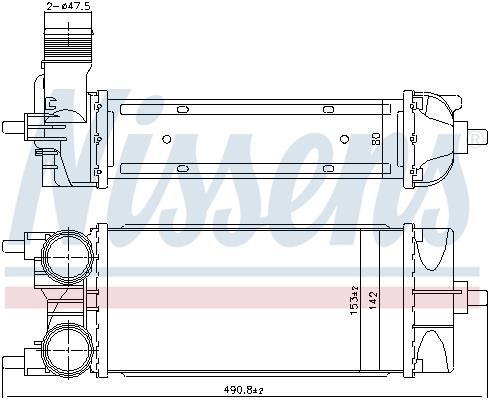 Intercooler, charger Nissens 961485